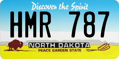 ND license plate HMR787