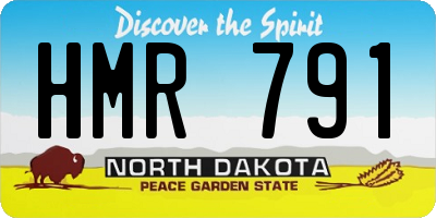 ND license plate HMR791