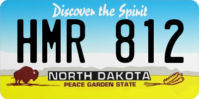 ND license plate HMR812