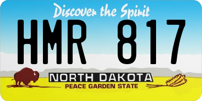 ND license plate HMR817