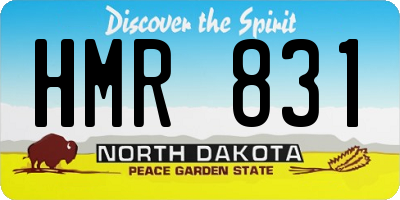 ND license plate HMR831