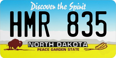 ND license plate HMR835