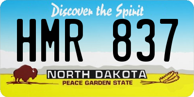 ND license plate HMR837