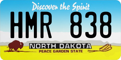 ND license plate HMR838