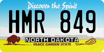 ND license plate HMR849