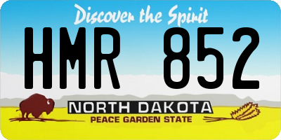 ND license plate HMR852