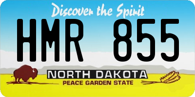 ND license plate HMR855