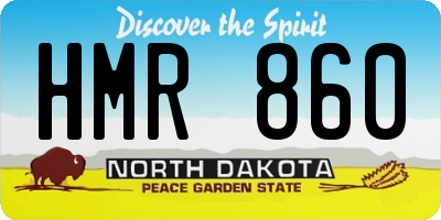 ND license plate HMR860
