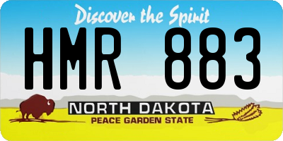 ND license plate HMR883