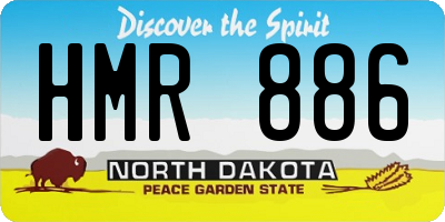 ND license plate HMR886