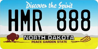 ND license plate HMR888