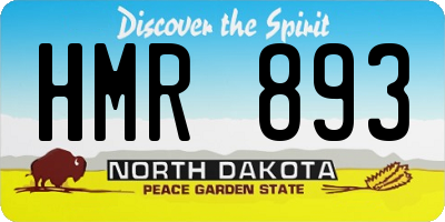 ND license plate HMR893