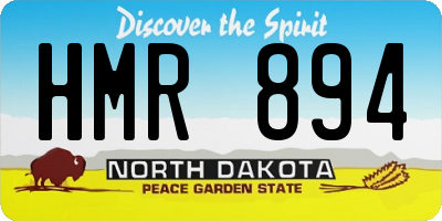 ND license plate HMR894