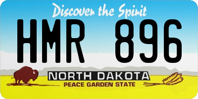 ND license plate HMR896