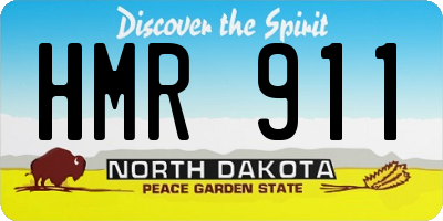 ND license plate HMR911