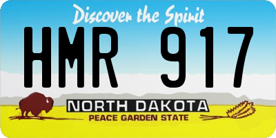 ND license plate HMR917