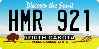 ND license plate HMR921