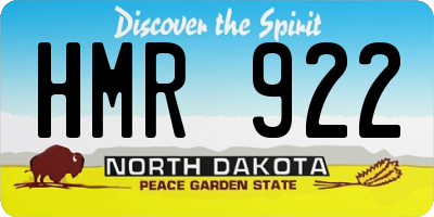 ND license plate HMR922
