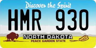 ND license plate HMR930