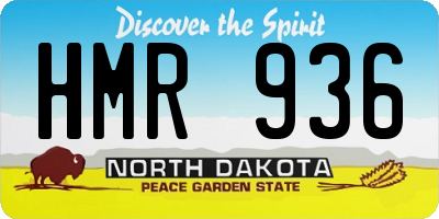 ND license plate HMR936