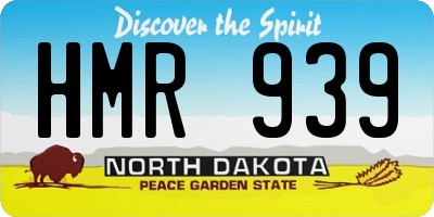 ND license plate HMR939