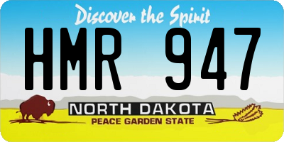ND license plate HMR947