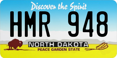 ND license plate HMR948