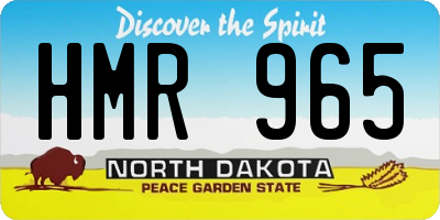 ND license plate HMR965