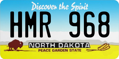 ND license plate HMR968