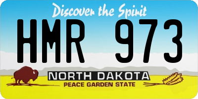 ND license plate HMR973