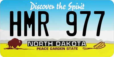 ND license plate HMR977
