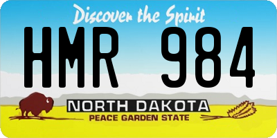 ND license plate HMR984