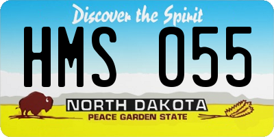 ND license plate HMS055