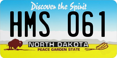 ND license plate HMS061