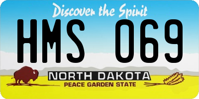 ND license plate HMS069