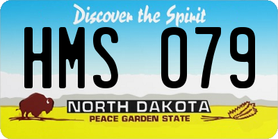 ND license plate HMS079