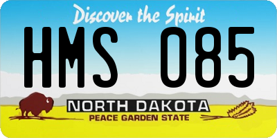 ND license plate HMS085