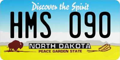 ND license plate HMS090