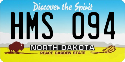ND license plate HMS094