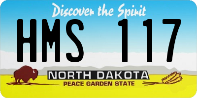 ND license plate HMS117