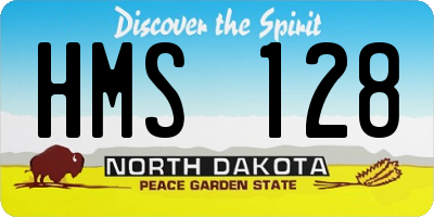 ND license plate HMS128