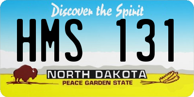ND license plate HMS131