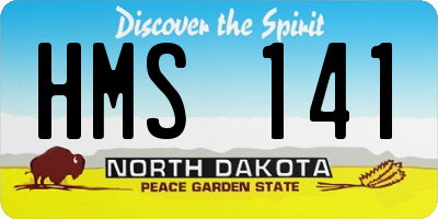ND license plate HMS141