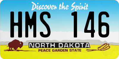 ND license plate HMS146