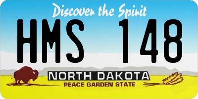 ND license plate HMS148