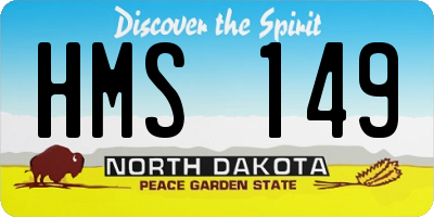 ND license plate HMS149
