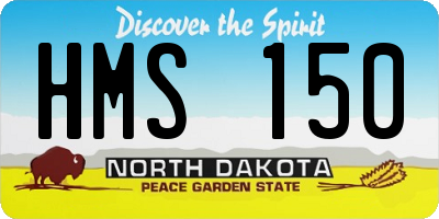 ND license plate HMS150