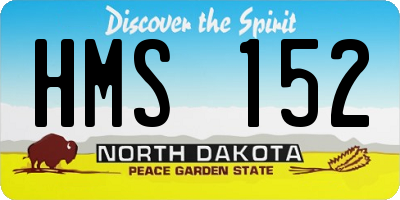 ND license plate HMS152
