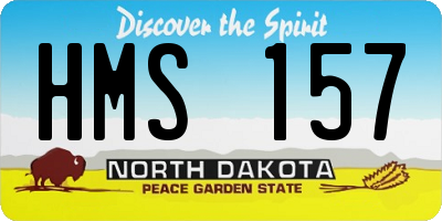 ND license plate HMS157