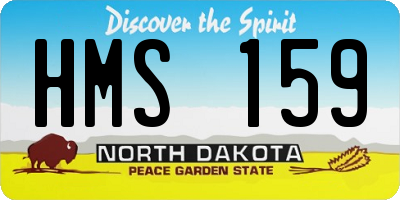 ND license plate HMS159